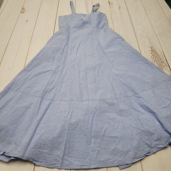 1901 blue button front tank midi dress vintage pinup - Picture 8 of 10